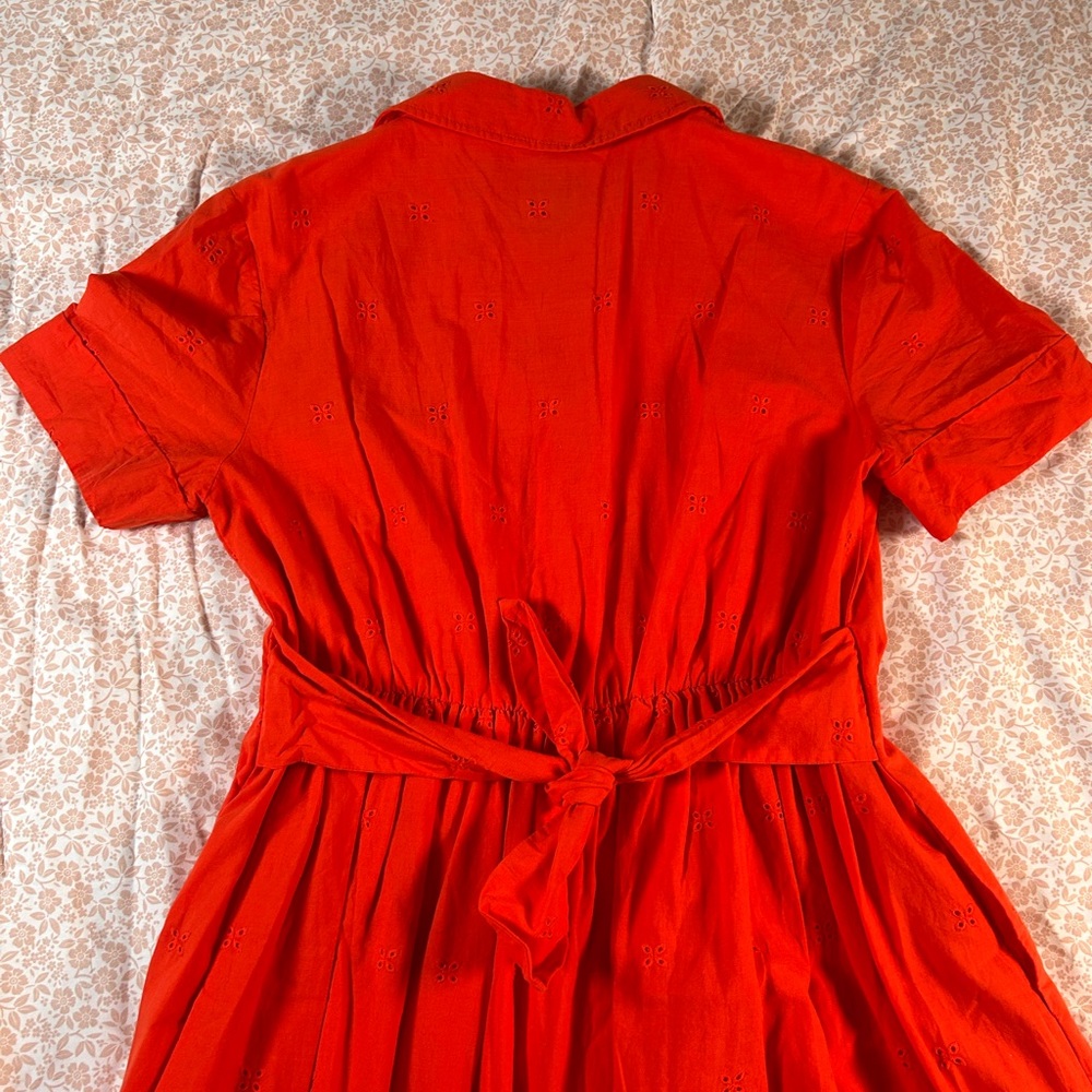 Kate Spade Vibrant Orange Midi Dress - Picture 10 of 11